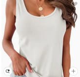 U-Neck Ribbed Vest Top