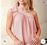 One-Shoulder Tie-Strap Sleeveless Tee
