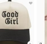 'Good Girl' 2-Tone Cap (Black/Beige)