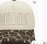 'Mommin' 2-Tone Embroidered Cap (Leopard)